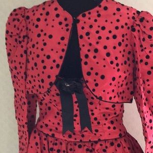 VTG 80s rare fabulous party dress satin boned Corset